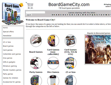 Tablet Screenshot of boardgamecity.com